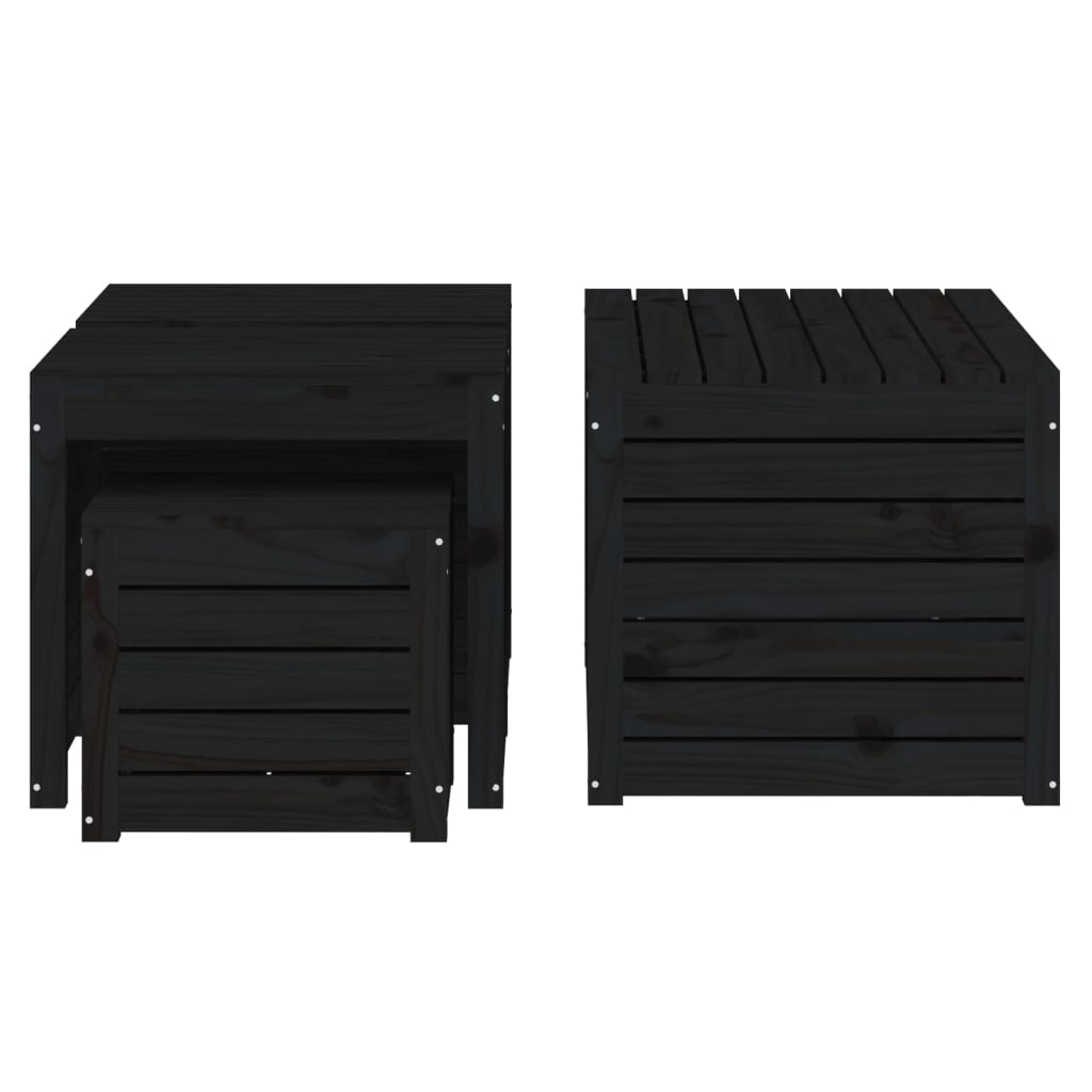 4-tlg. Gartenbox-Set Massivholz Kiefer