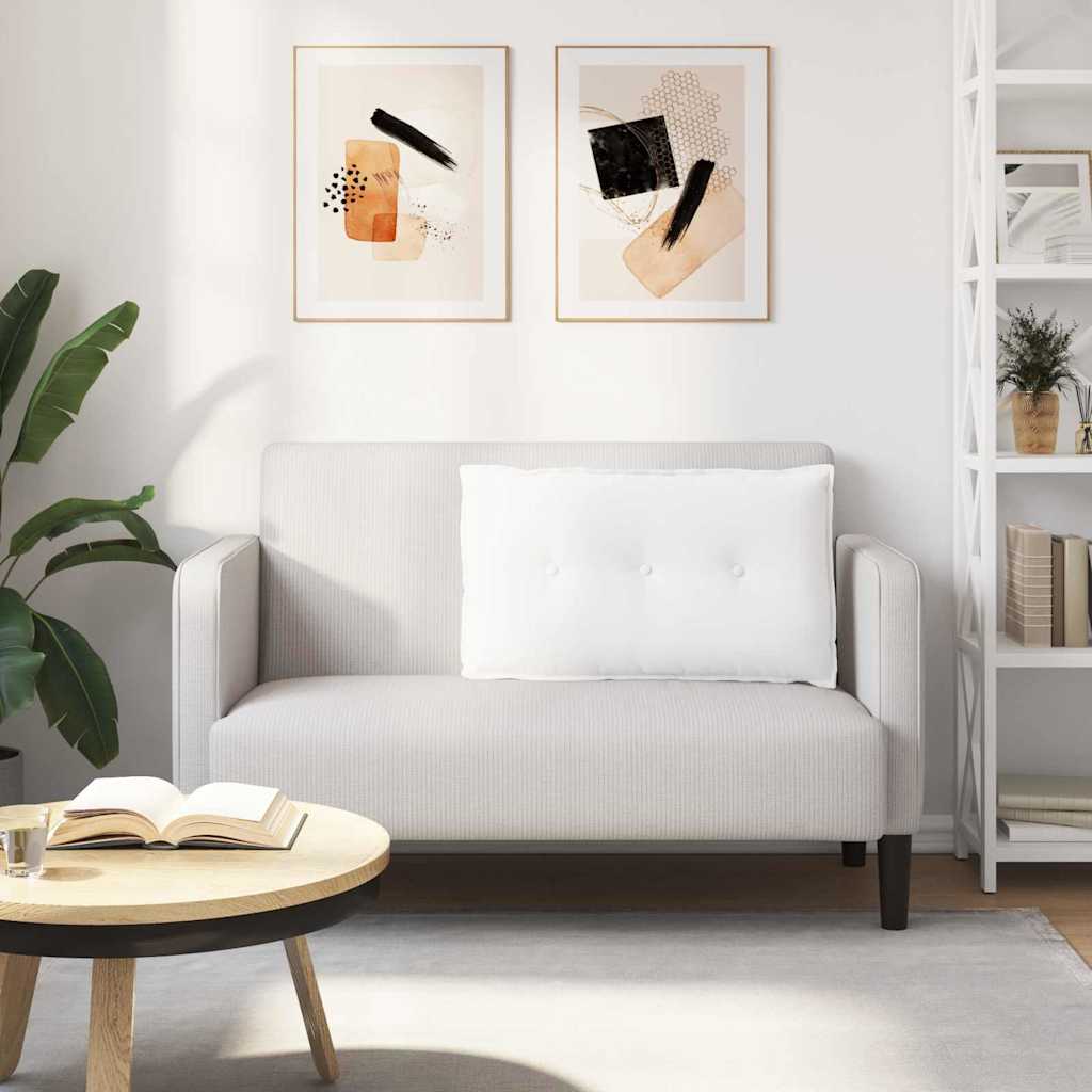Rückenkissen Hellgrau 50 x 19 x 45 cm Stoff