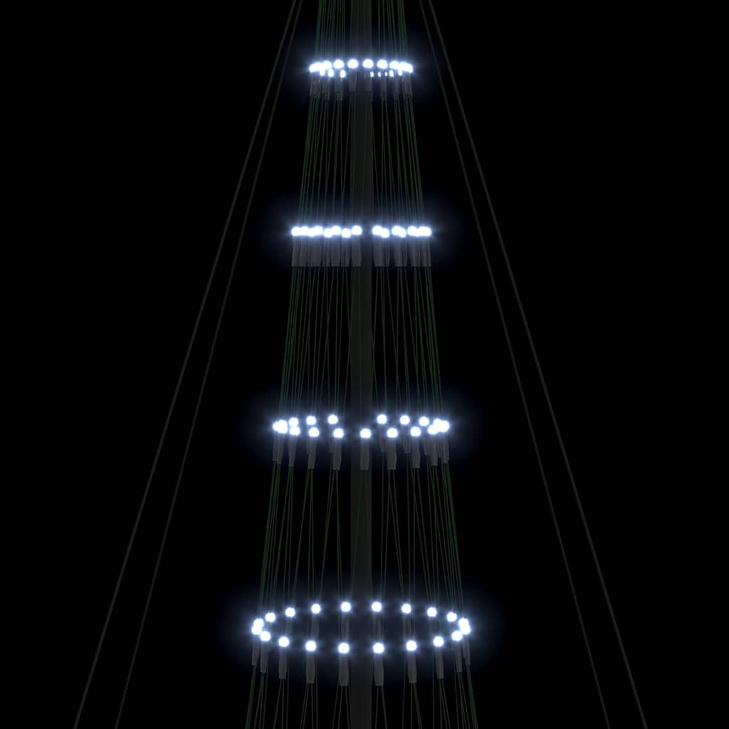 LED-Weihnachtsbaum mit 230 LEDs Mehrfarbig 184,5 cm Metall