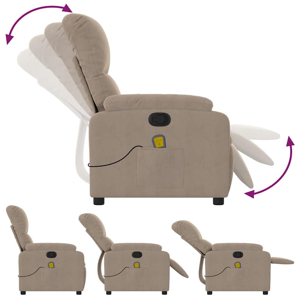 Relaxsessel Elektrisch Braun Mikrofasergewebe