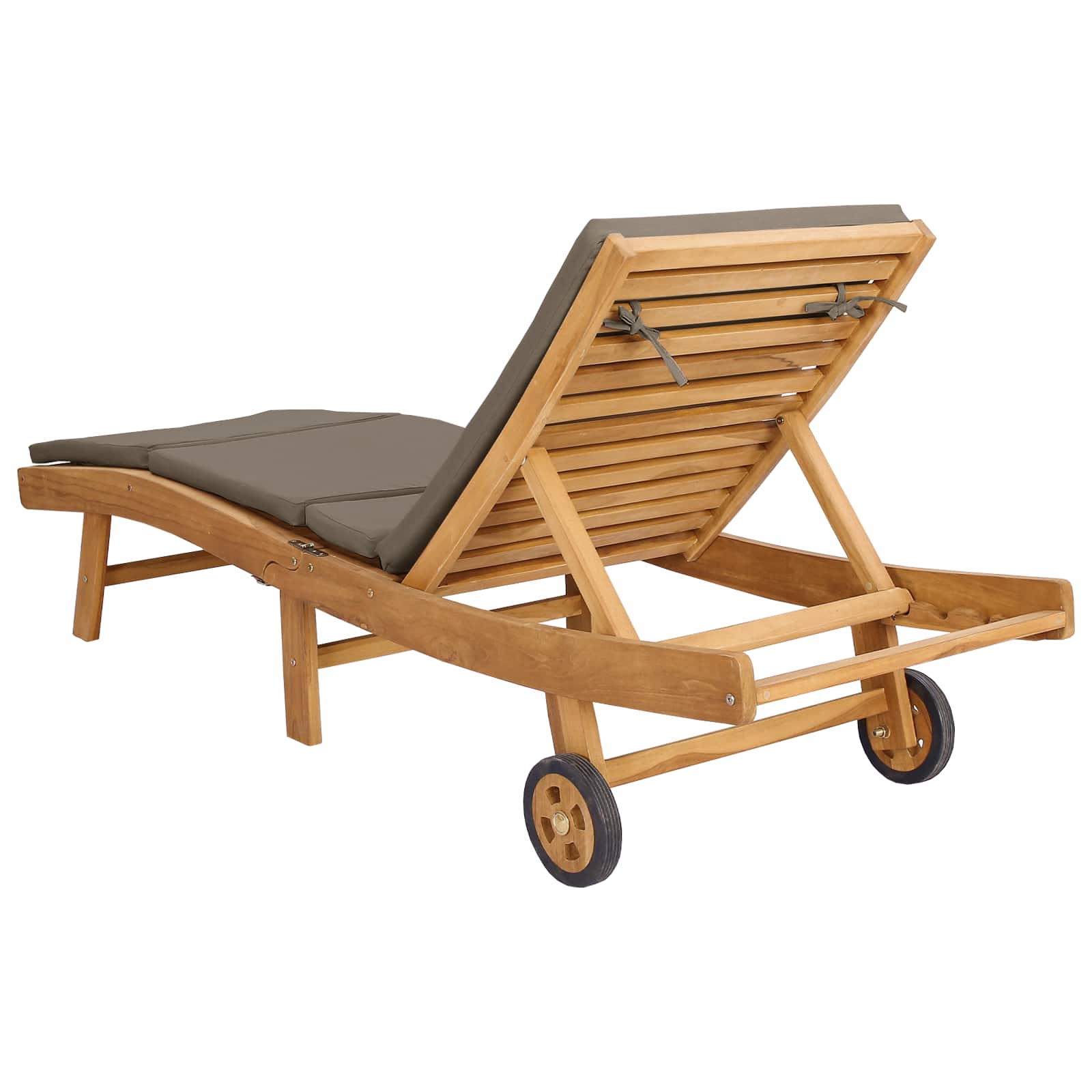 Sonnenliege Braun Massivholz Teak