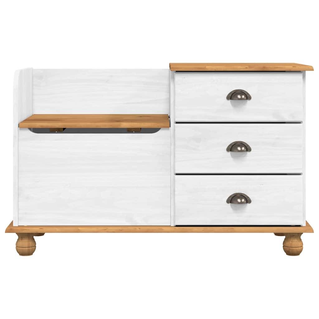 Sitzbank mit Stauraum mit Speicher ASKIM Braun 100 x 39 x 62 cm