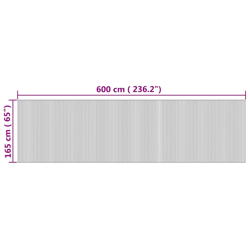 Raumteiler Bambus Natur Breite 250 cm Höhe 165 cm
