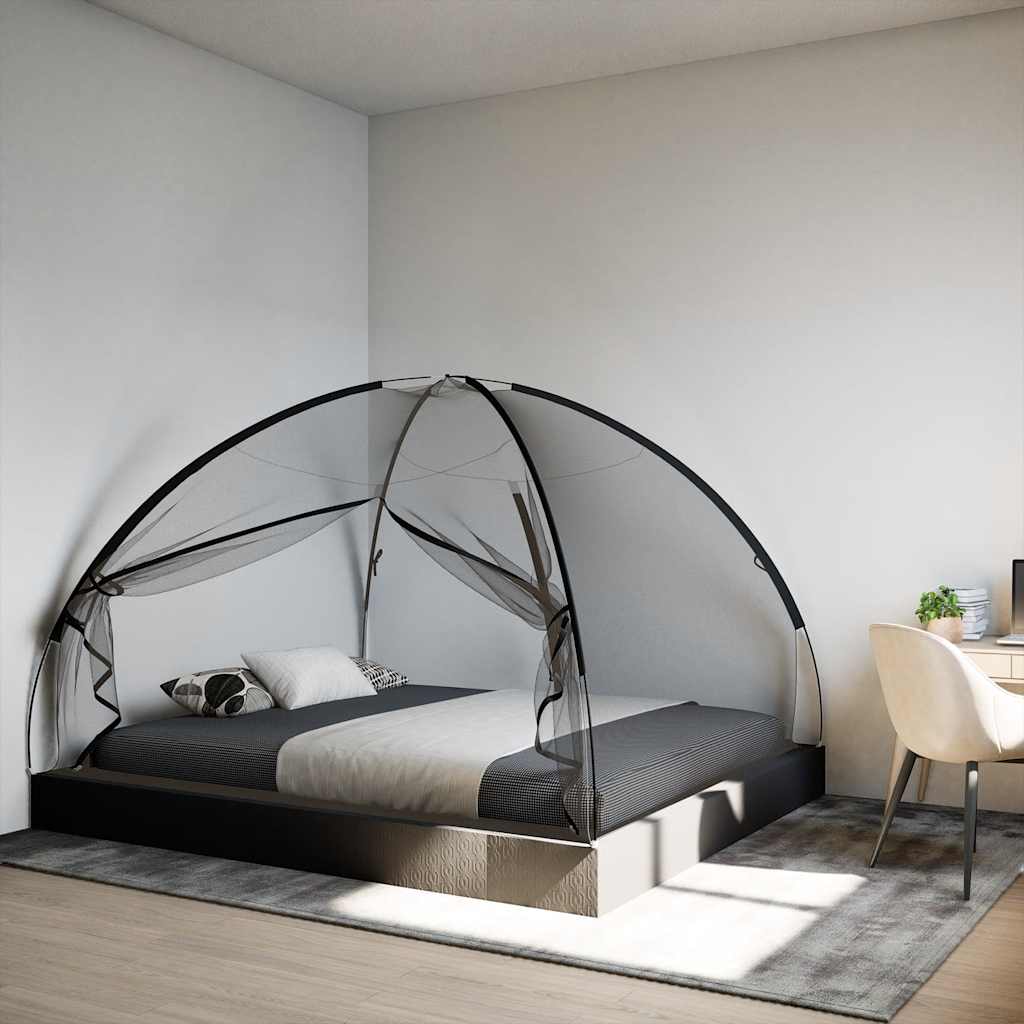 Moskito-Netzzelt Mongolisch 220 Schwarz 200x120x130 cm
