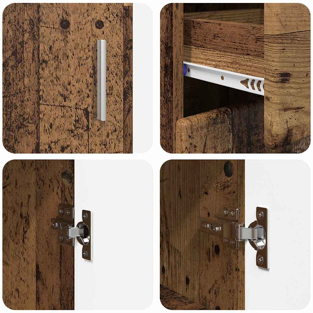 Highboard mit Regal FLORIN Weiß 60 x 35 x 182 cm Holzwerkstoff