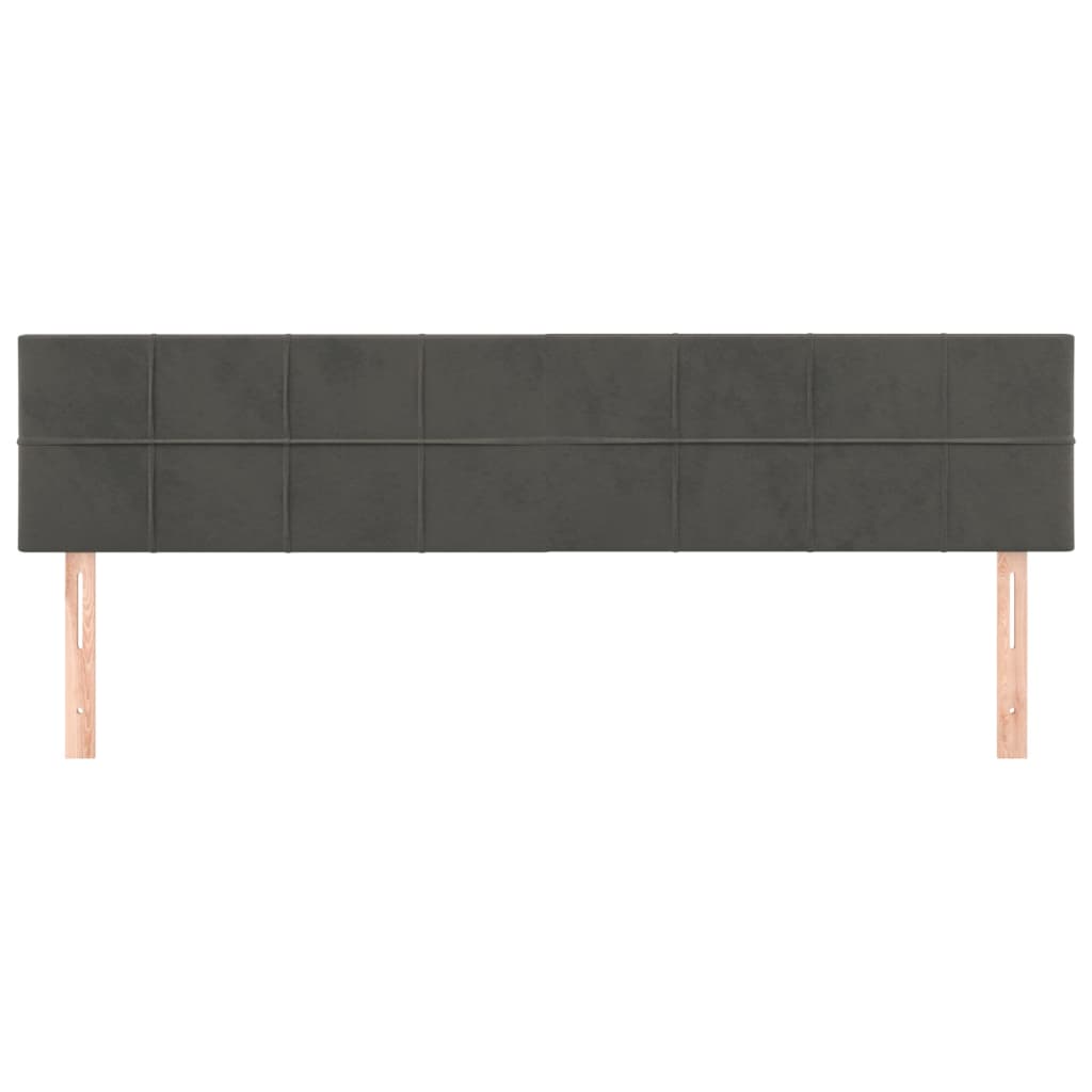 Kopfteil Hellgrau 80x5x118/128 cm Samt