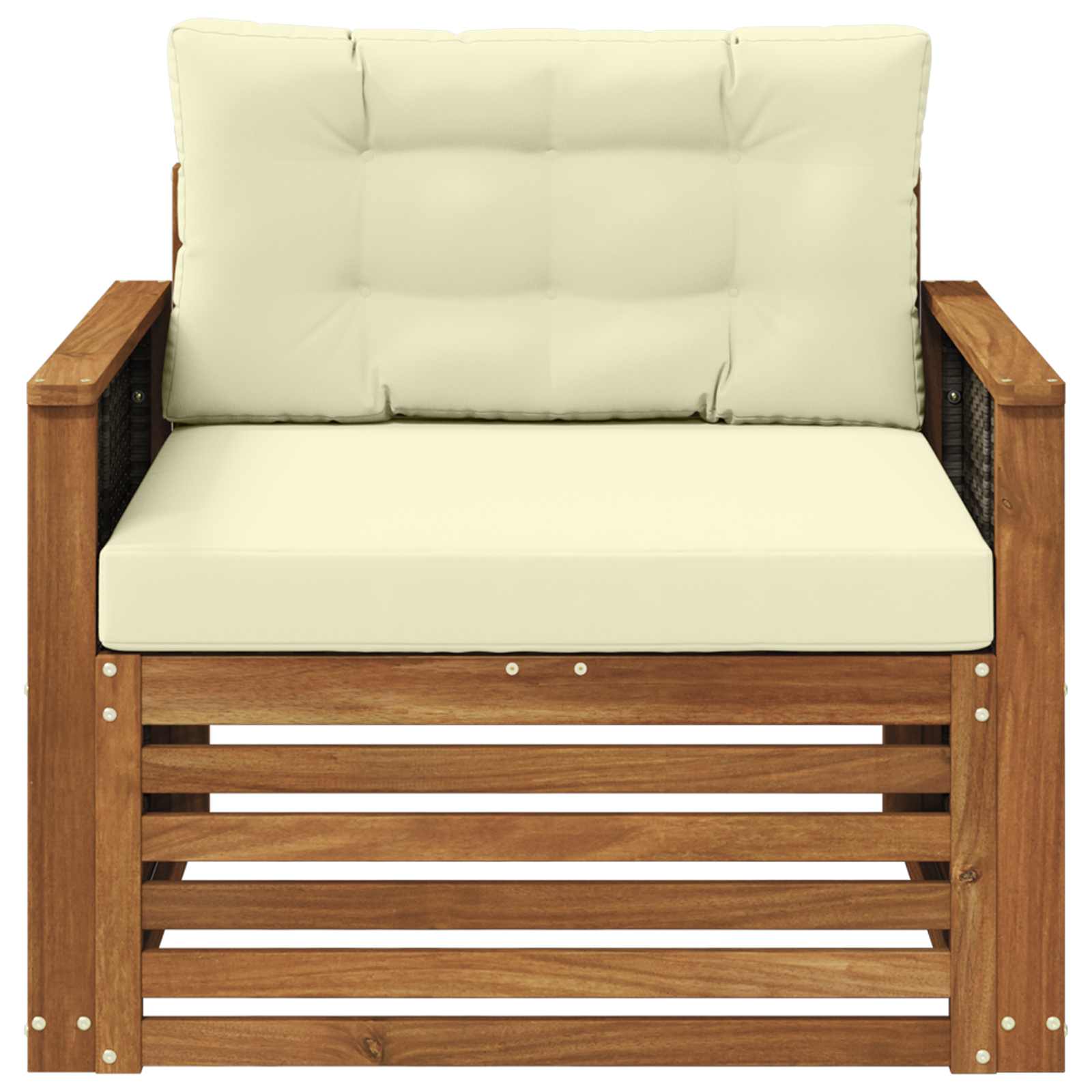2 Stück Outdoor-Sofa Natur