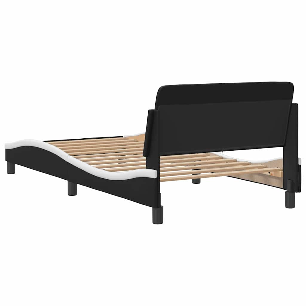 Bettgestell "Dover" Schwarz 80x200 cm Kunstleder