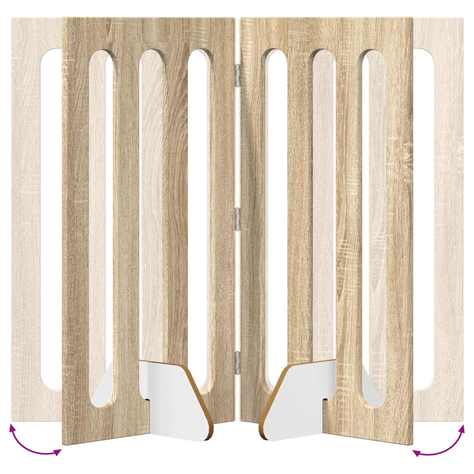 Faltbarer Haustierzaun 2 pcs Weiß 100,5 x 38 x 70 cm