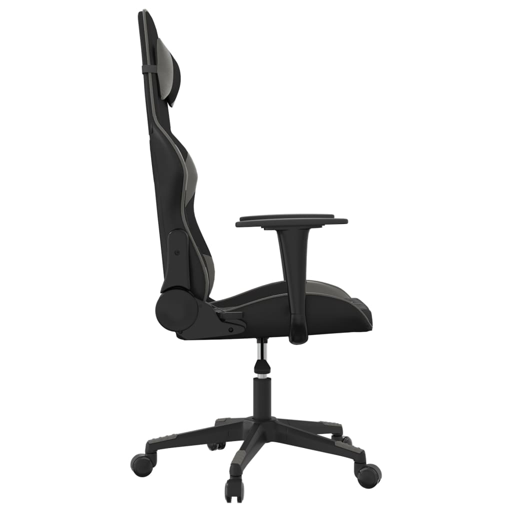 Gaming-Stuhl mit Massagefunktion Schwarz und Blau Kunstleder