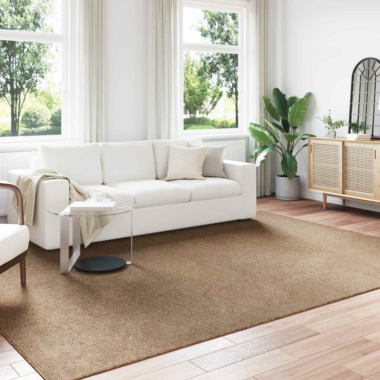 Bereichsteppiche Rechtwinklig AGIRA Natur 150 x 80 cm Polyester