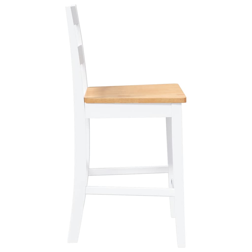 Barhocker mit Kissen 2 Stk. Braun Massivholz Gummibaum