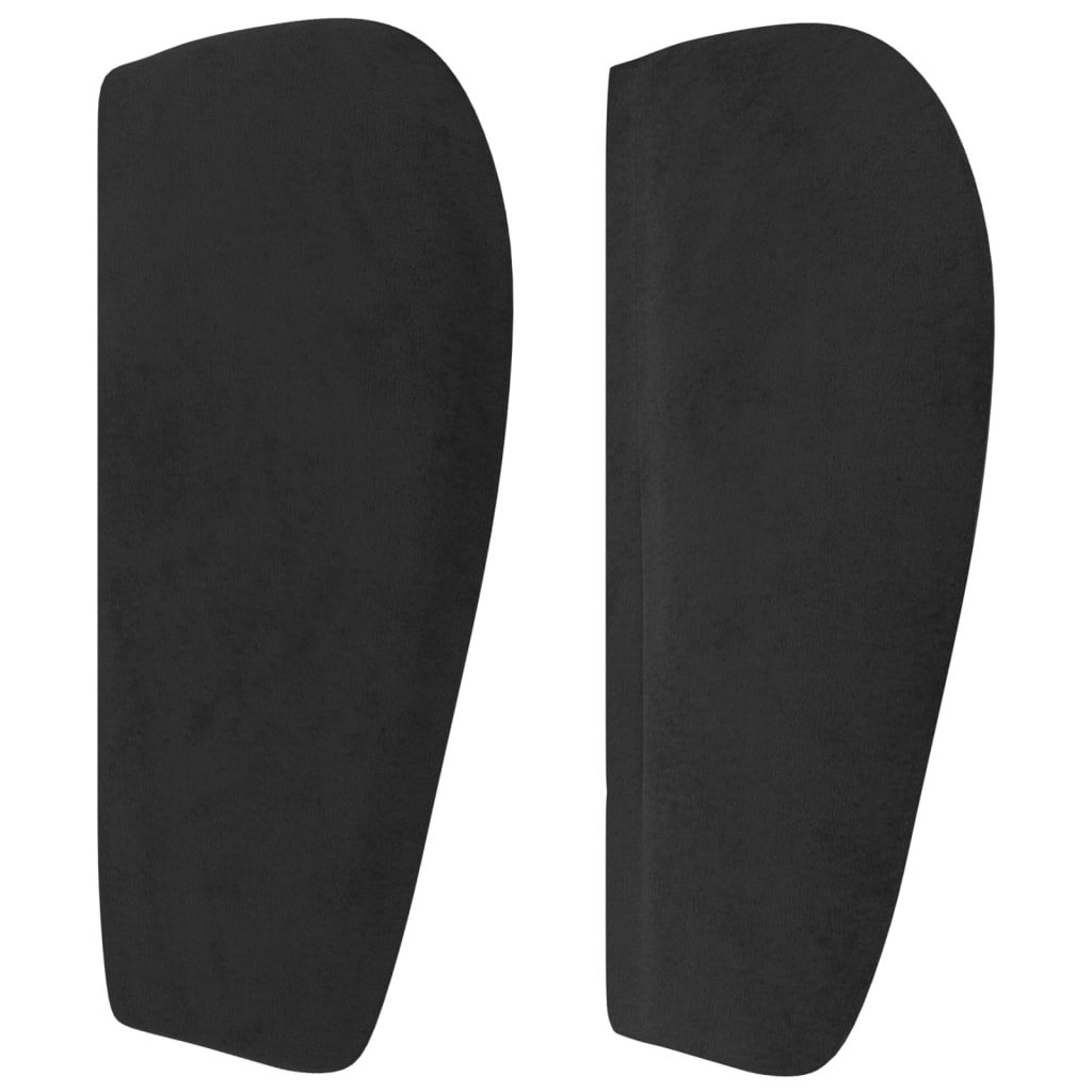 Kopfteil mit Ohren Dunkelblau 203x23x118/128 cm Samt