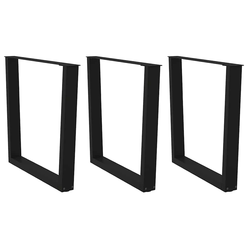 Couchtischbeine V-Form 2 Stück Schwarz 30x(30-31,3) cm Stahl