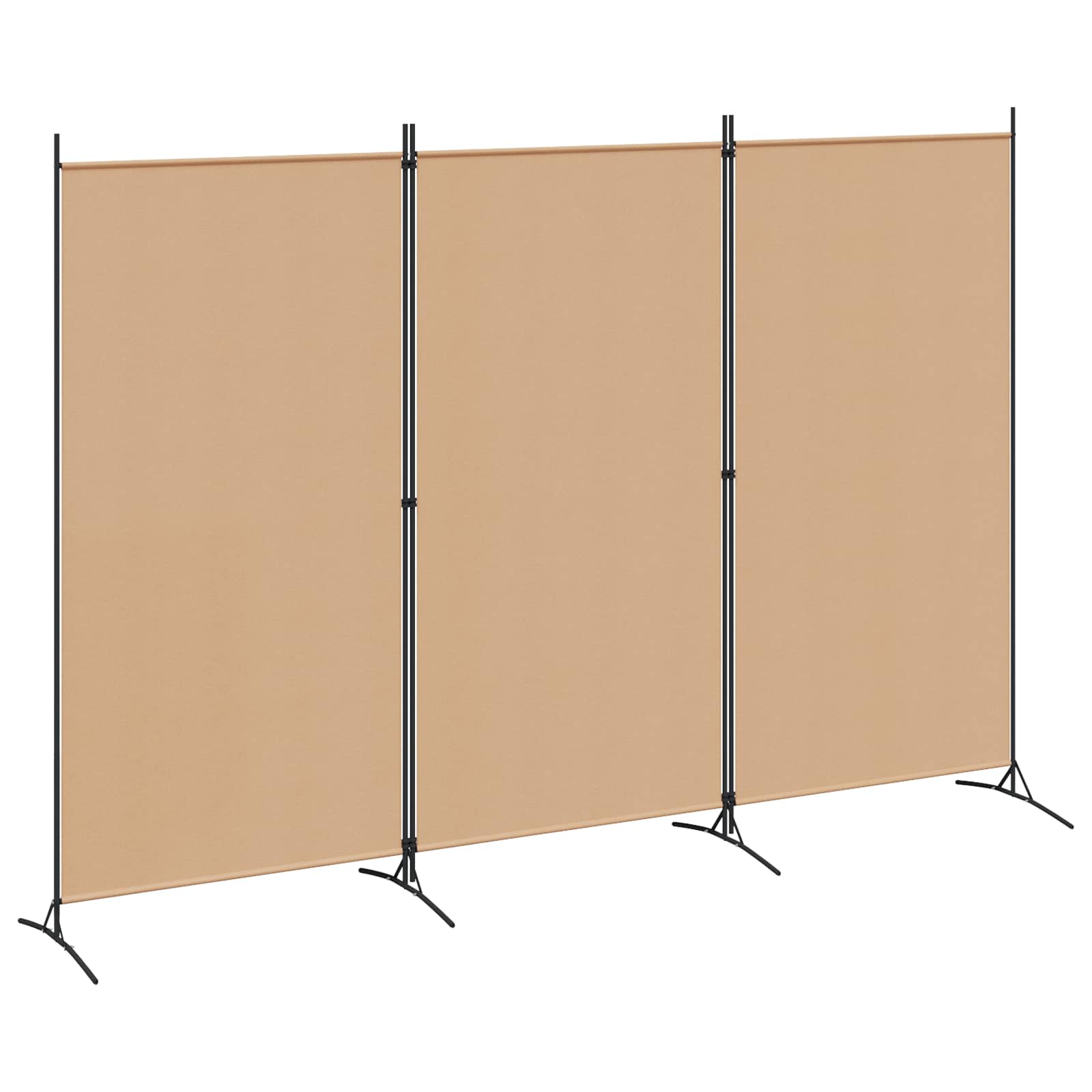 3-tlg. Raumteiler Weiß 260x180 cm Stoff