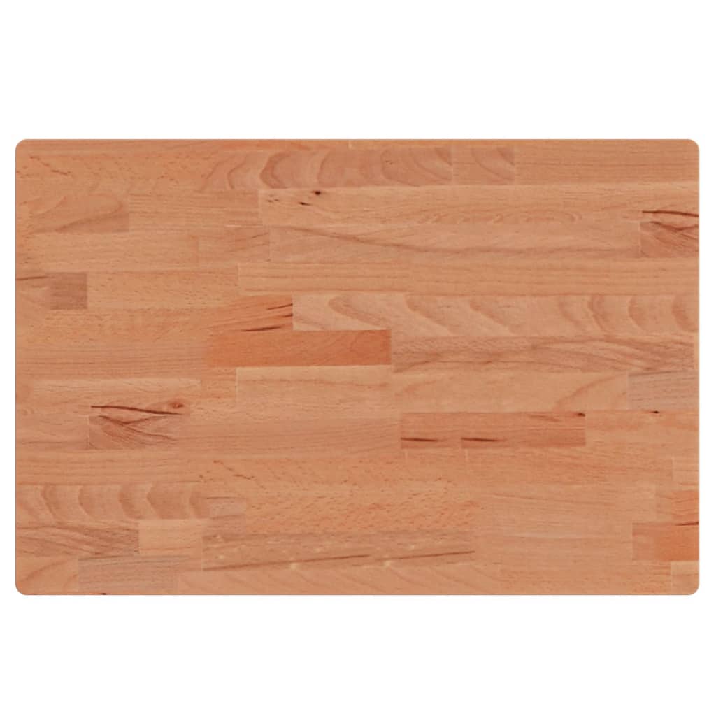 Tischplatte 80x40x1,5 cm Rechteckig Massivholz Buche