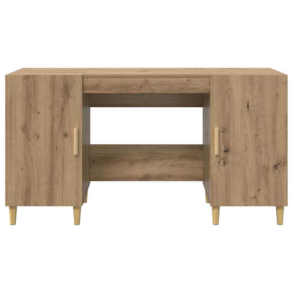 Schreibtisch Weiß 140x50x75 cm Holzwerkstoff