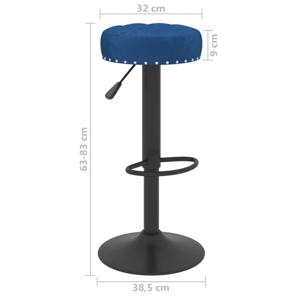 Barhocker 2 Stk. Creme Samt