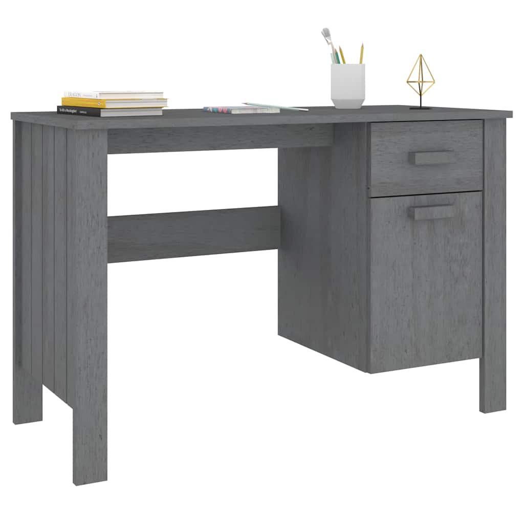 Schreibtisch HAMAR Honigbraun 113x50x75 cm Massivholz Kiefer