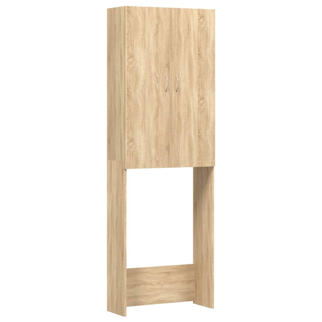 Waschmaschinenschrank Weiß 64x25,5x190 cm
