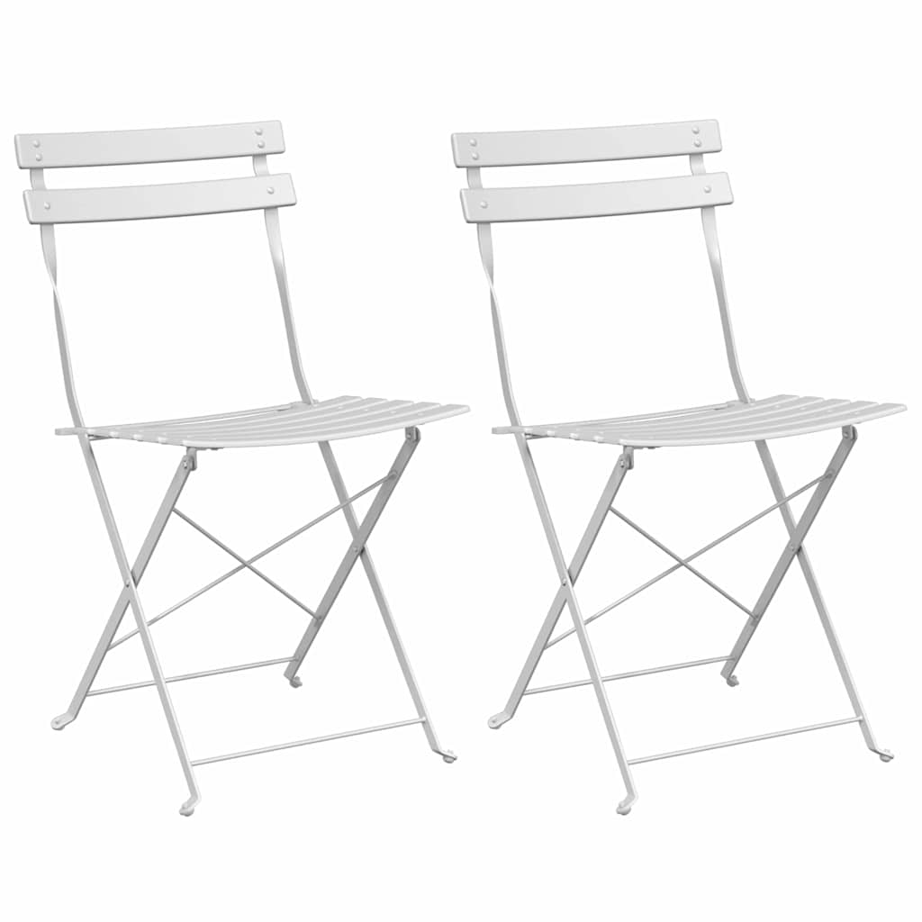Gartenklappstuhl 2 pcs Grün 42 x 46 x 82cm Metall