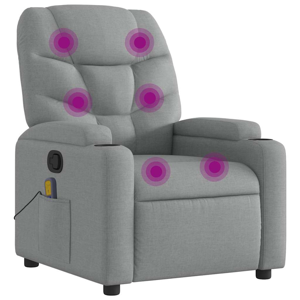Relaxsessel Elektrisch Dunkelgrau Stoff