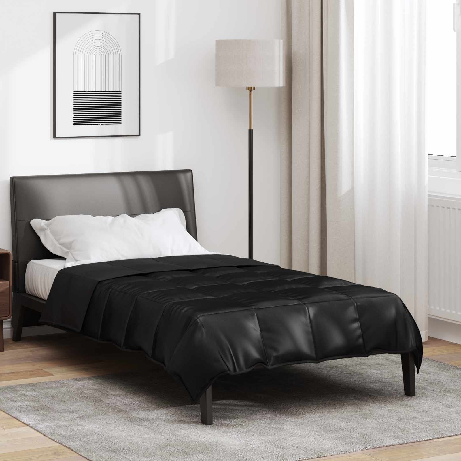 Sommerdecke Gold 135 x 200 cm Satin und Mikrofaser