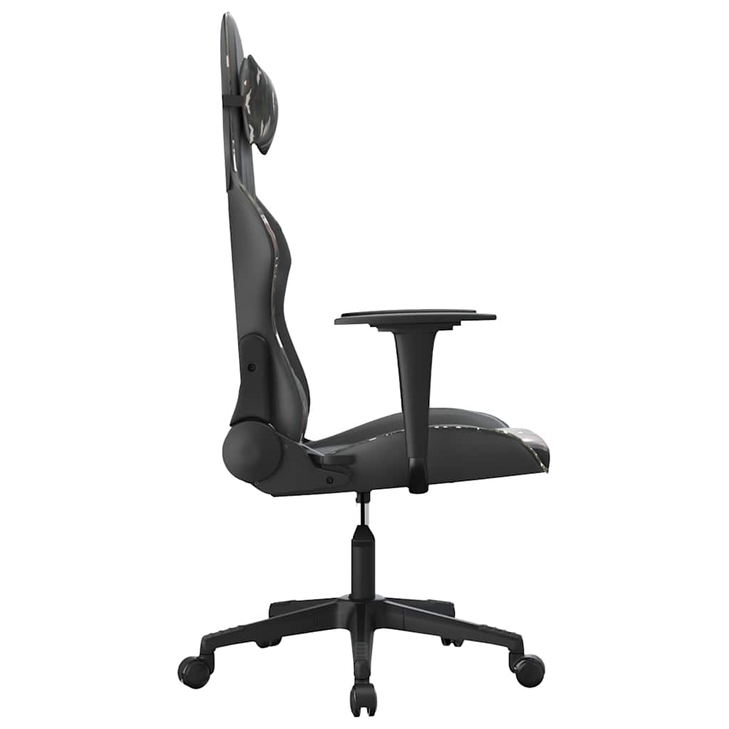 Gaming-Stuhl mit Massagefunktion Schwarz und Blau Kunstleder