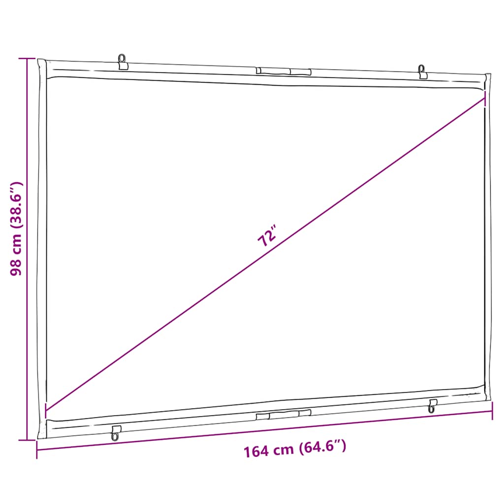Beamer Leinwand Wandhängend 50 Zoll 4:3
