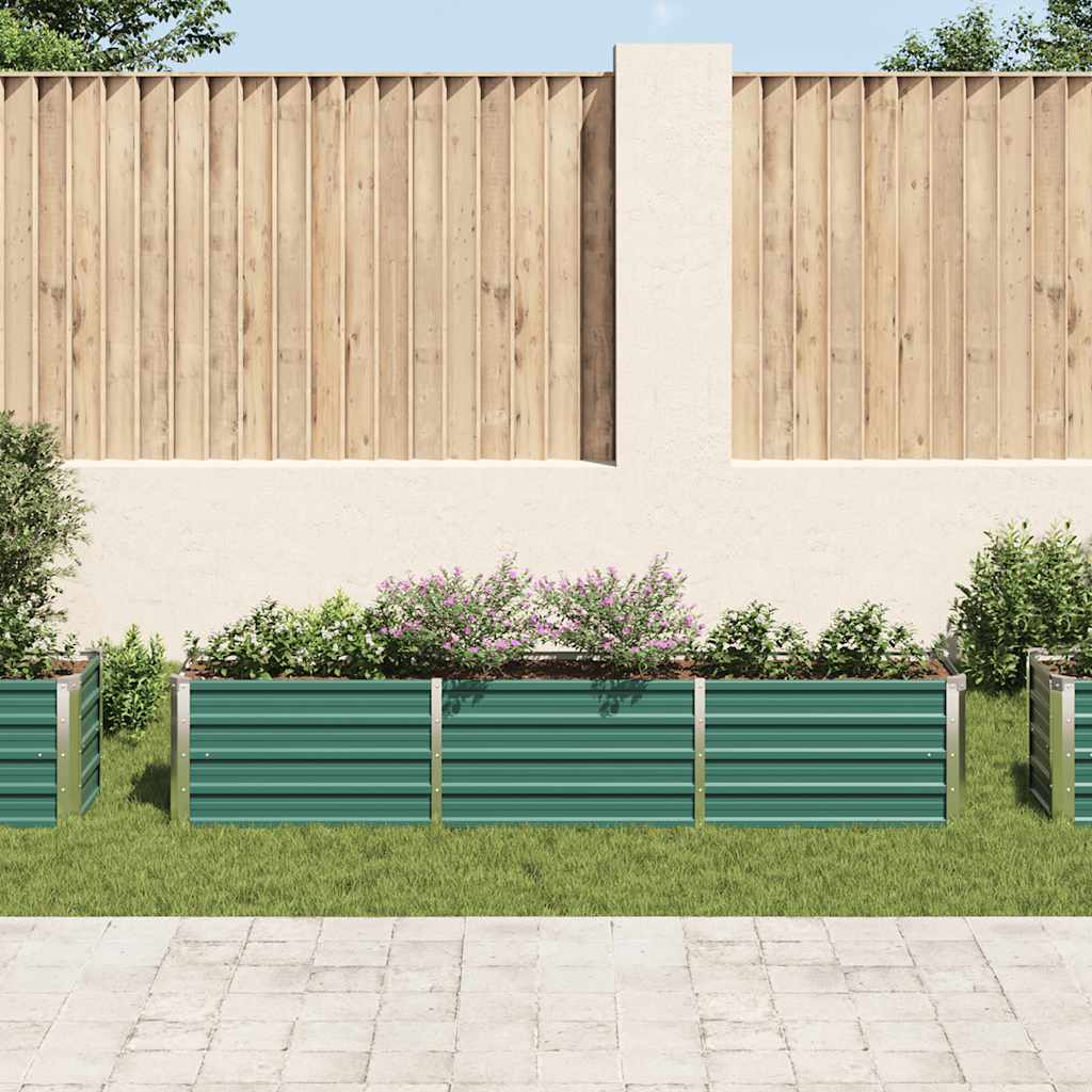 Garten-Hochbeet Verzinkter Stahl 240x80x77 cm Grün