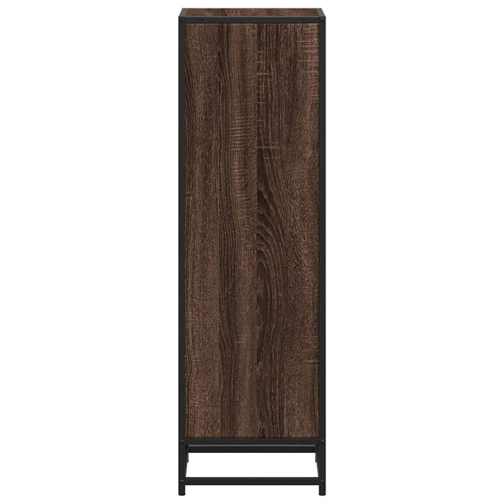 Bücherregal Schwarz 97,5x33x107,5 cm Holzwerkstoff und Metall
