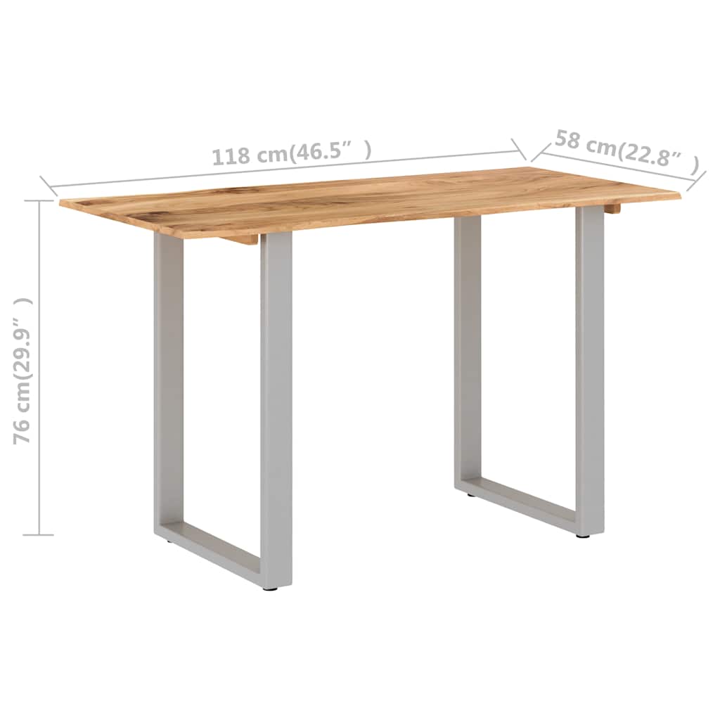 Esstisch 154x80x76 cm Massivholz Akazie