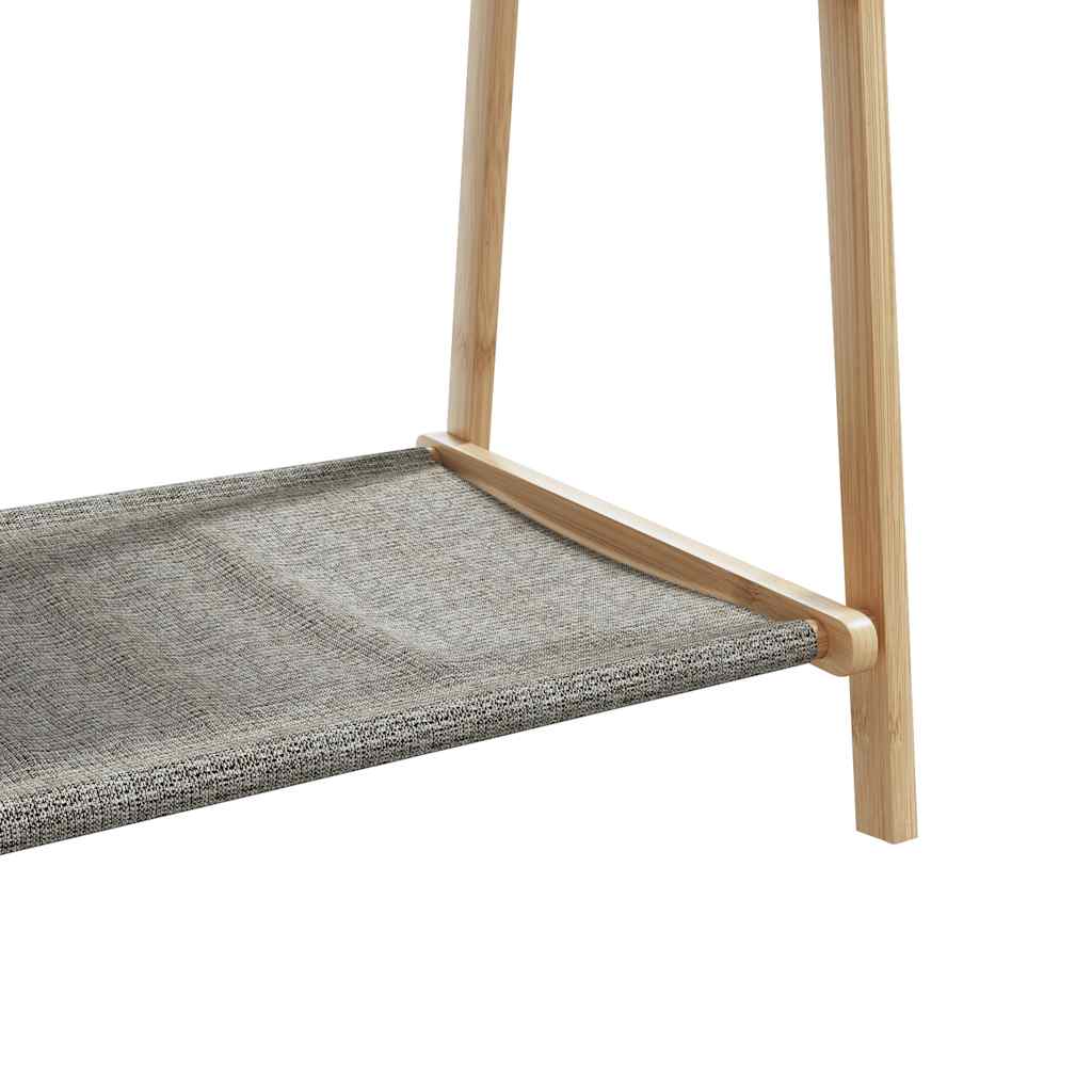 Kleiderständer mit Ablagen und Rollen 106x34x106,5 cm Bambus