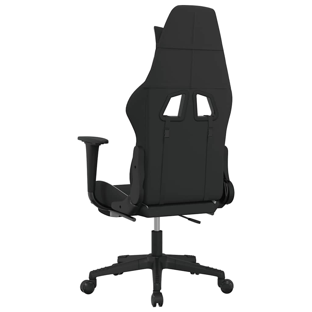 Gaming-Stuhl mit Massagefunktion Schwarz und Creme Stoff