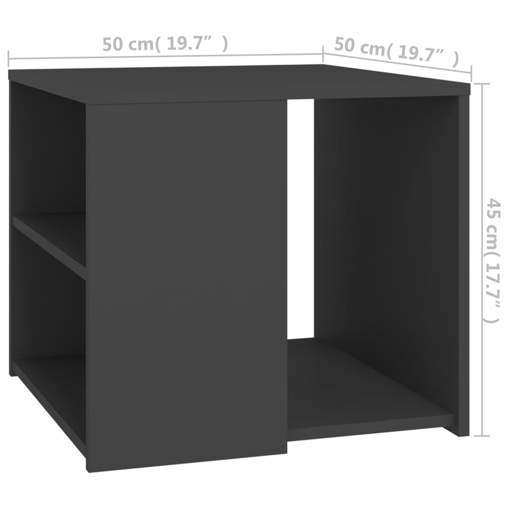 Beistelltisch Grau 50x50x45 cm Holzwerkstoff