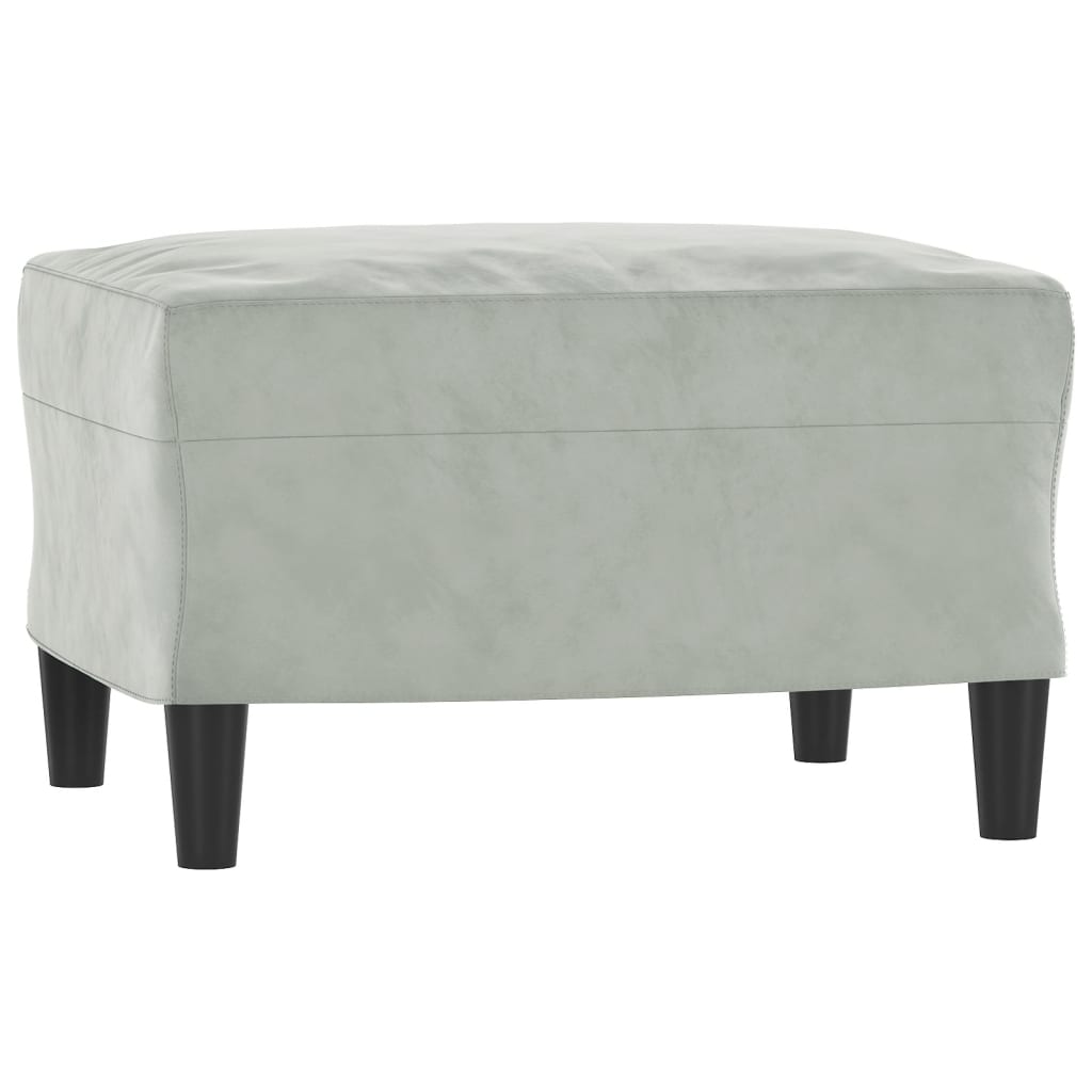 3-Sitzer-Sofa mit Hocker Rosa 180 cm Samt