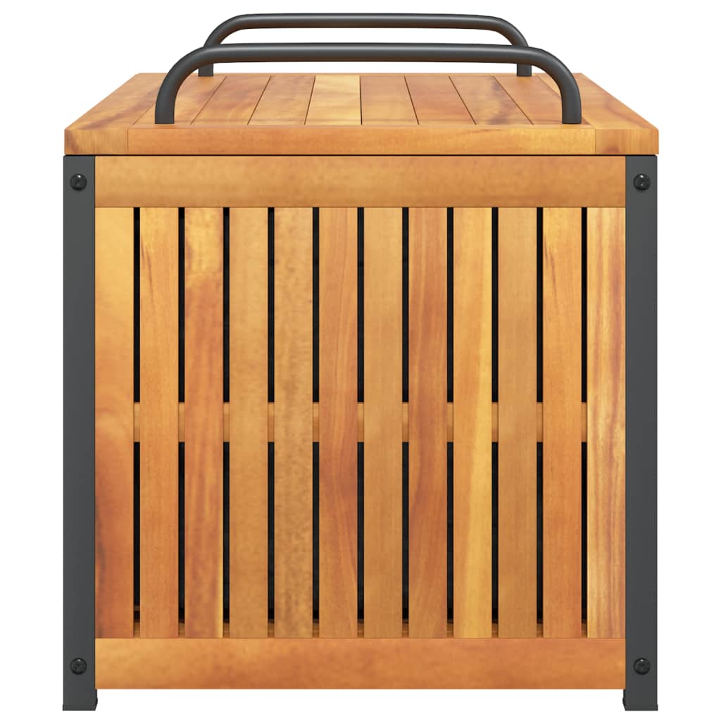 Gartenbox 45x45x45/53 cm Massivholz Akazie und Stahl