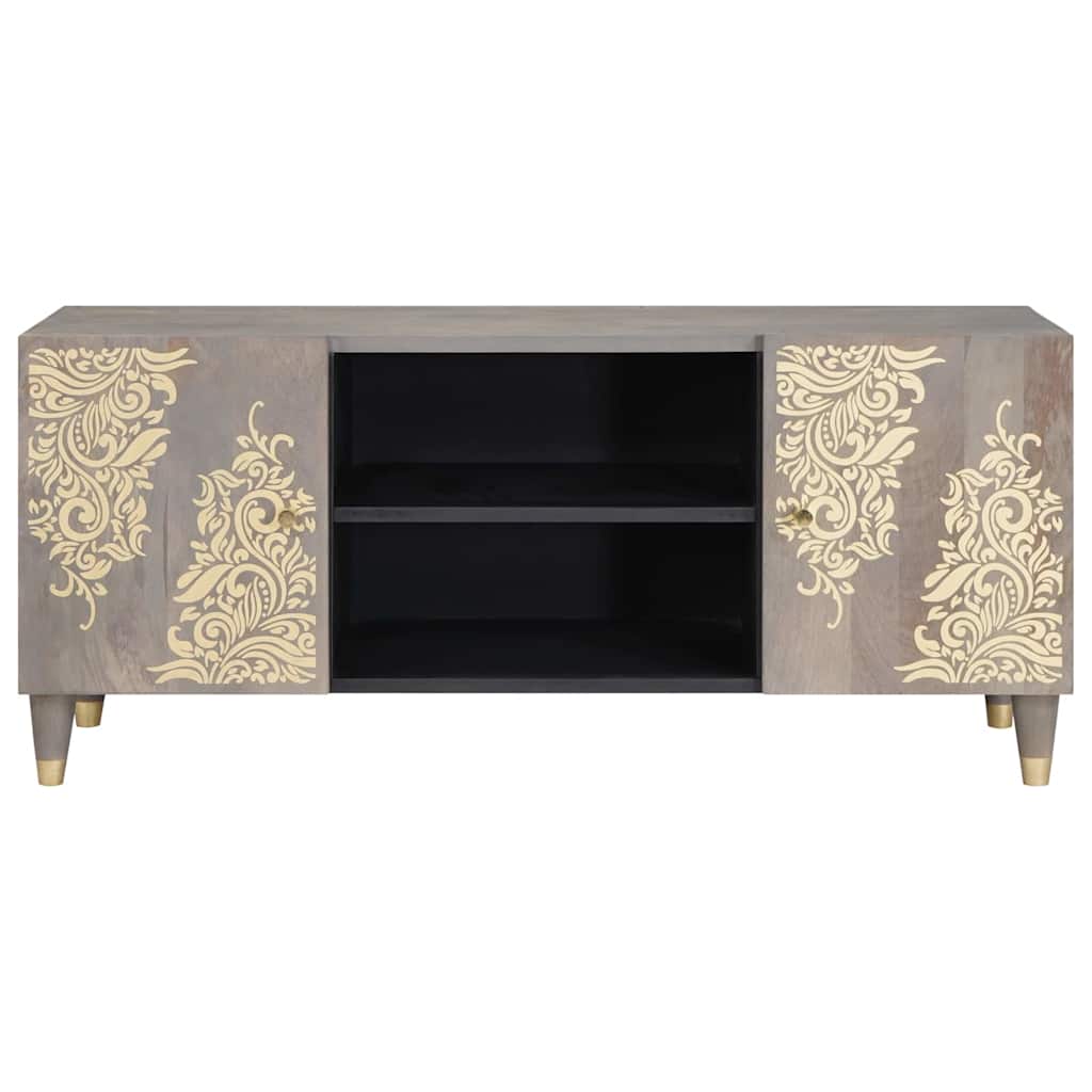 TV-Schränk mit Tür Honigbraun 105 x 33 x 46 cm Massivholz Mango