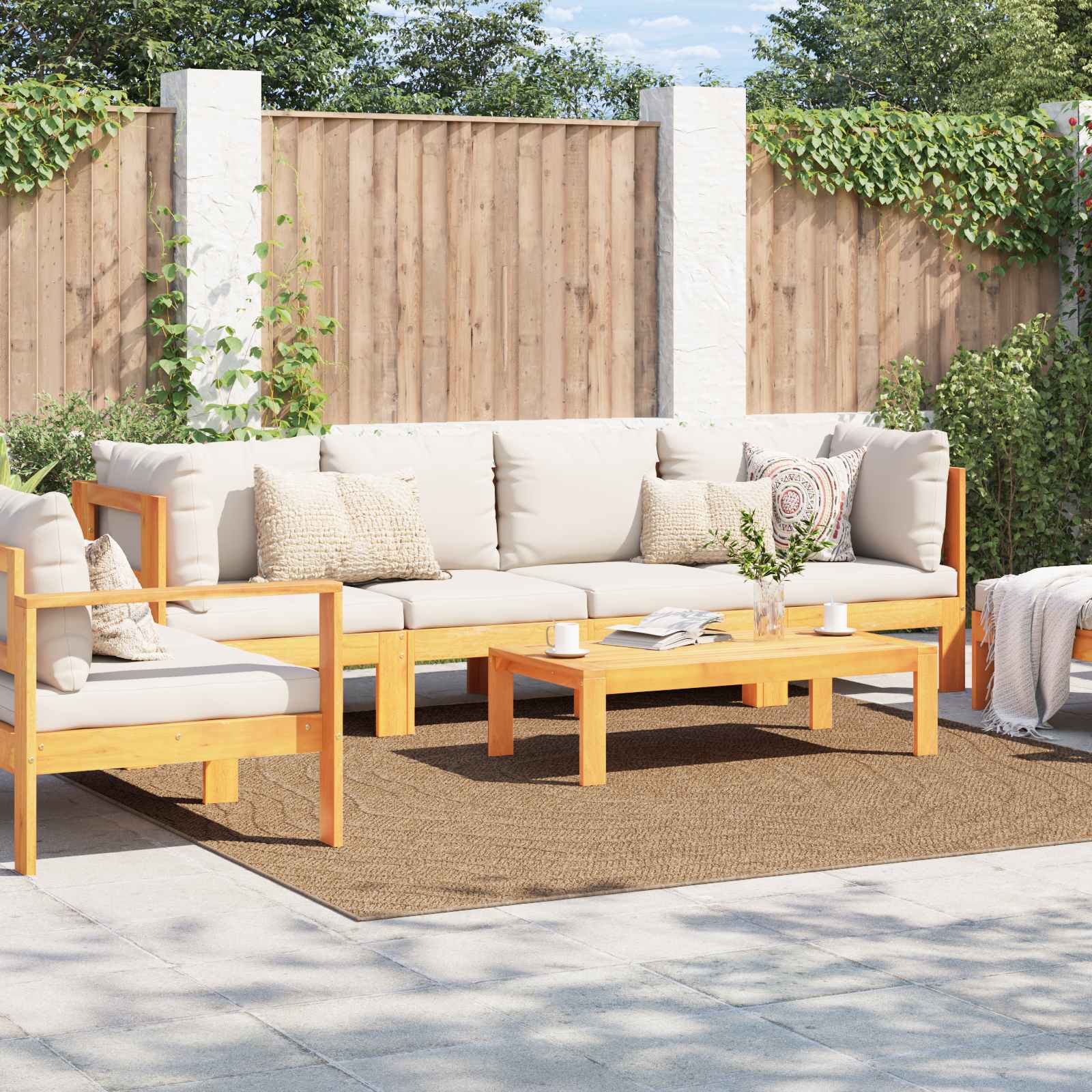 Bereichsteppiche Rechtwinklig AGIRA Natur 150 x 80 cm Polyester