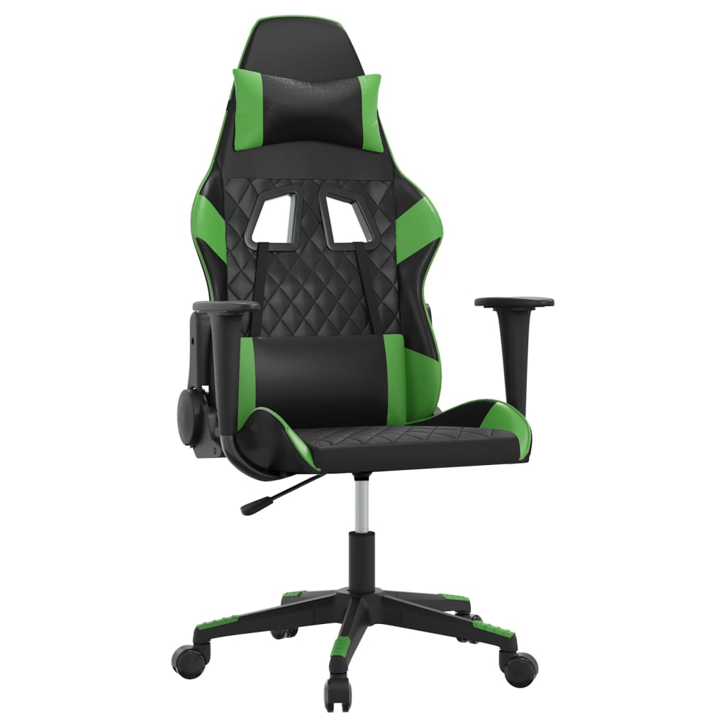 Gaming-Stuhl mit Massagefunktion Schwarz und Blau Kunstleder