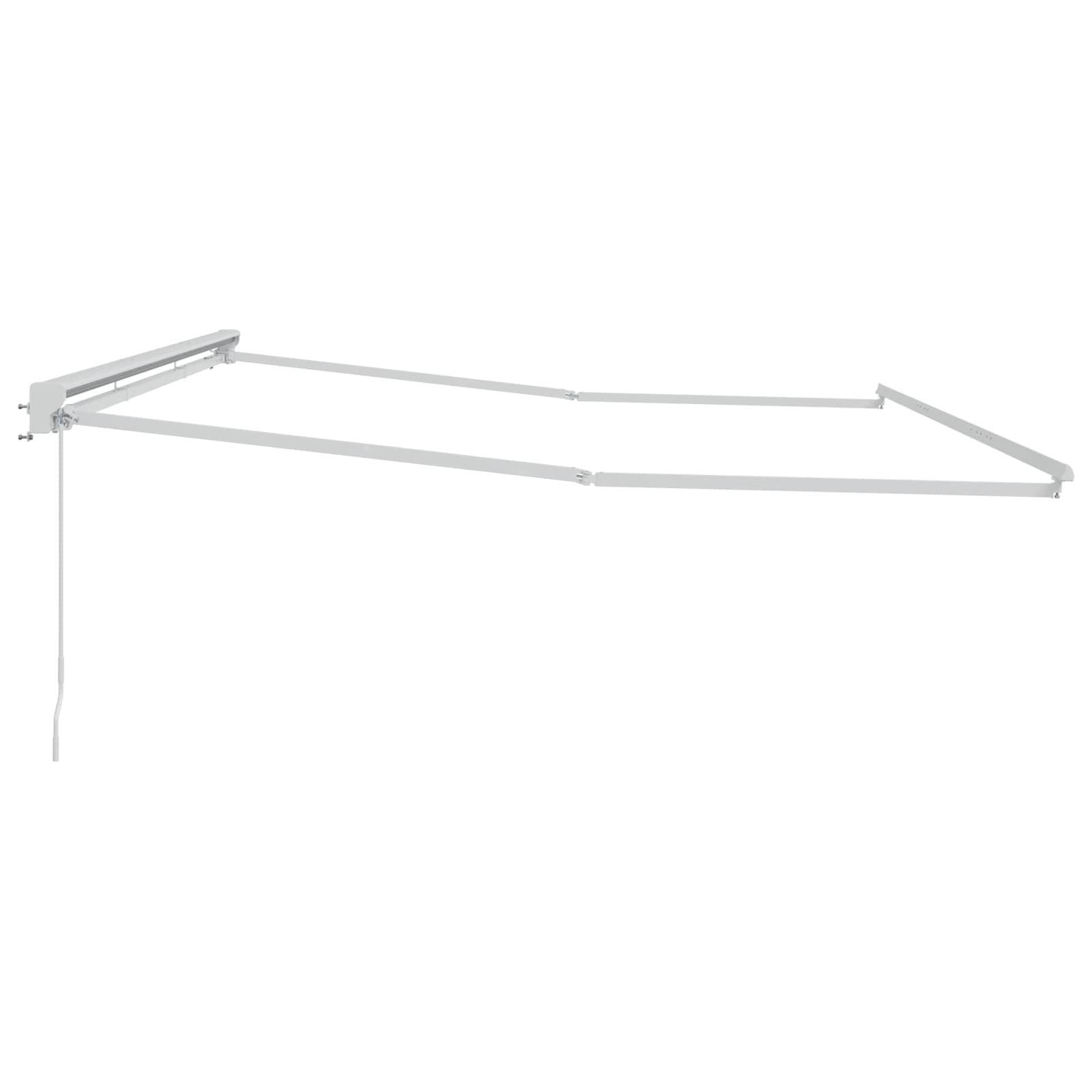 Markisenrahmen Verstellbar Weiß 2,5 x 2 m Stahl