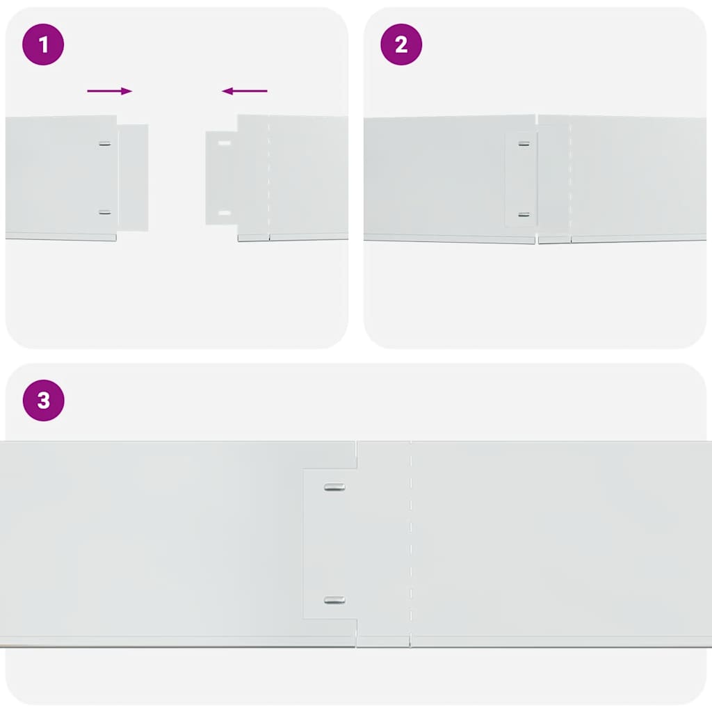 Flexible Rasenkante 5-er Set Verzinkter Stahl 100x14 cm
