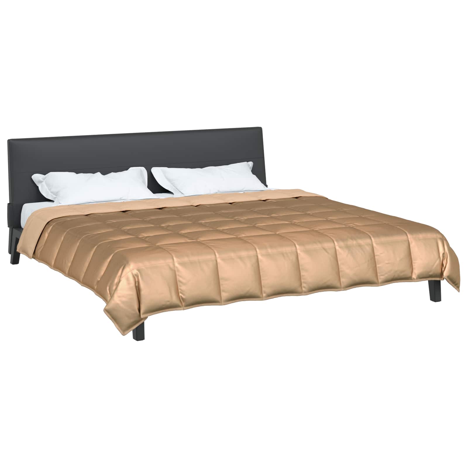 Ganzjahresbettdecke Gold 135 x 200 cm Satin und Mikrofaser