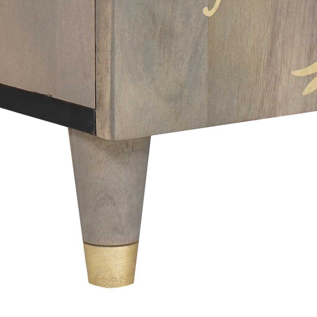 TV-Schränk mit Tür Honigbraun 105 x 33 x 46 cm Massivholz Mango