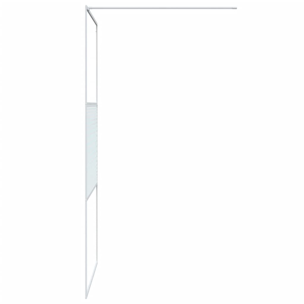 Duschwand für Begehbare Dusche Schwarz 100x195 cm ESG-Glas Klar