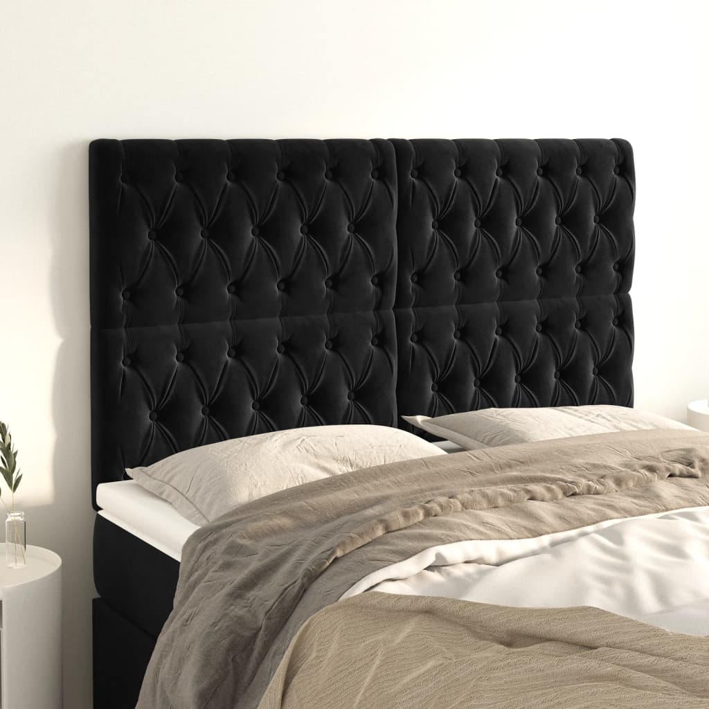 Kopfteil Hellgrau 80x7x118/128 cm Samt