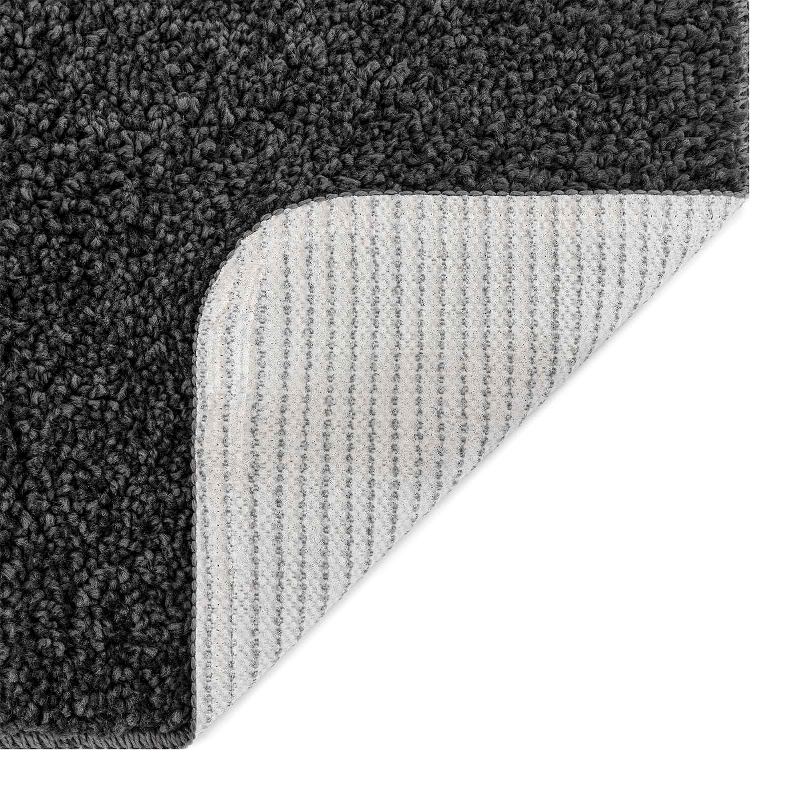Anti-Rutsch Badematten-Set 3 pcs Grau PP