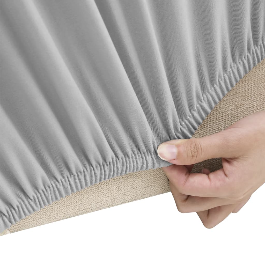 Stretch-Sofahusse Schwarz Polyester-Jersey