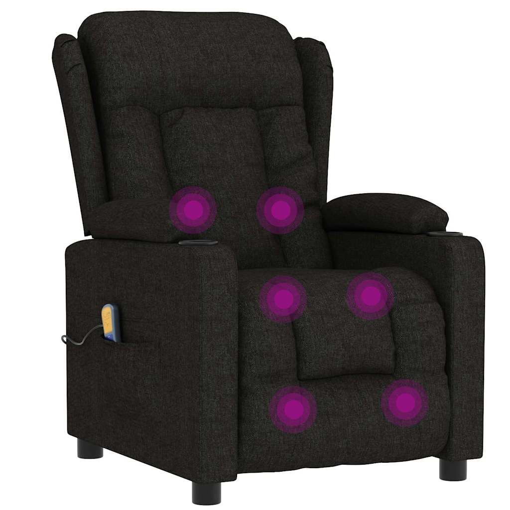 Massagesessel Hellgrau Stoff