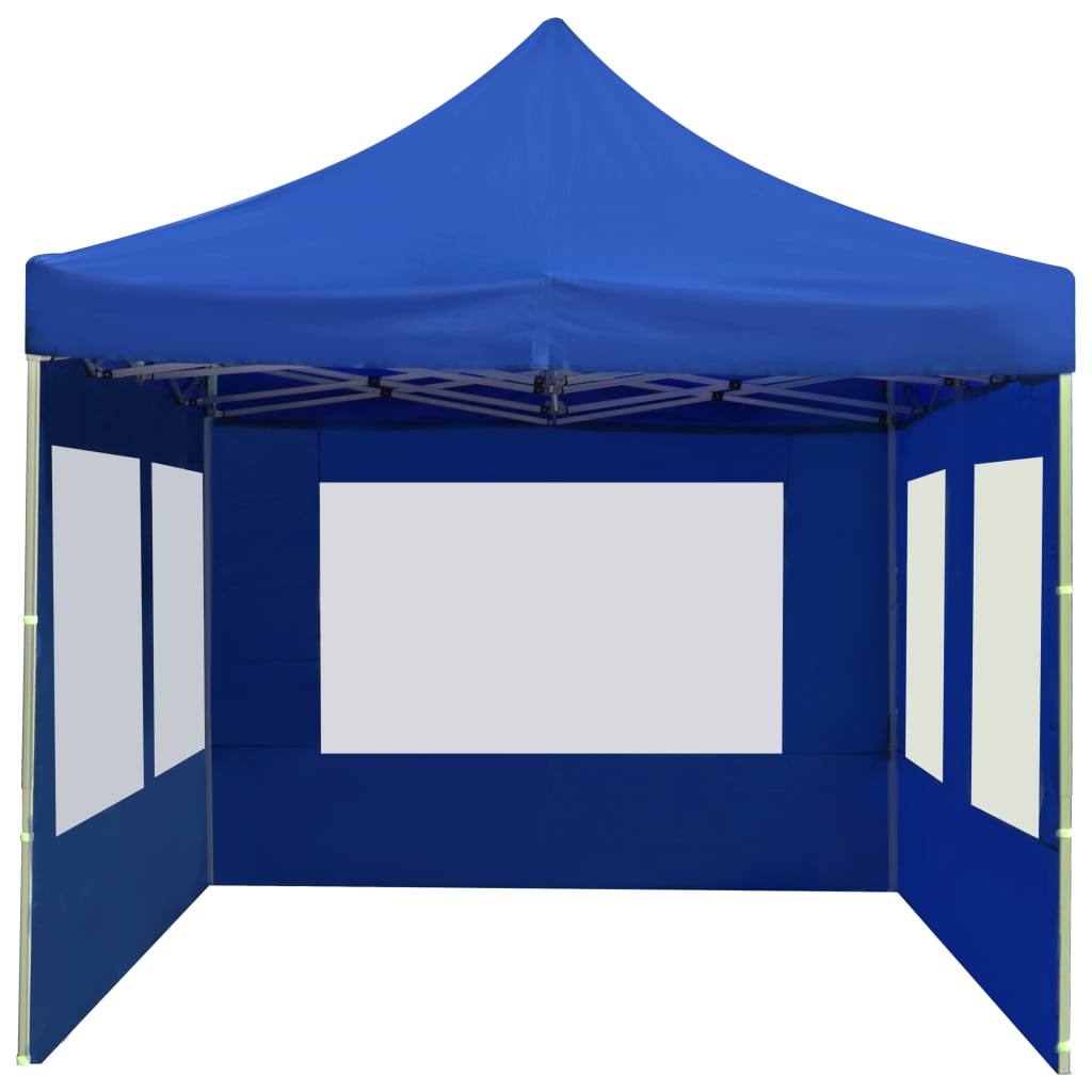 Profi-Partyzelt Faltbar mit Wänden Aluminium 3×3m Weiß